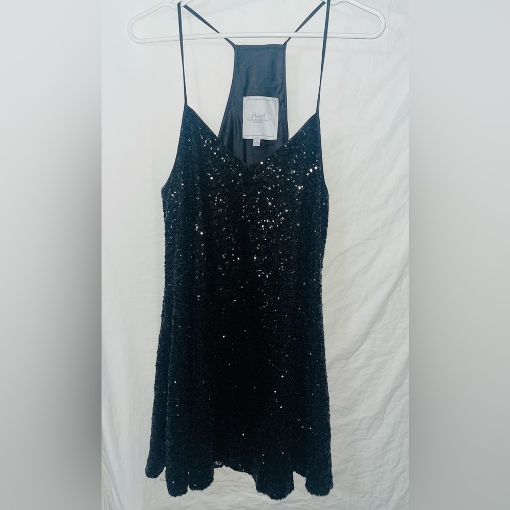 Pearl Midnight Sparkle Backless Dress